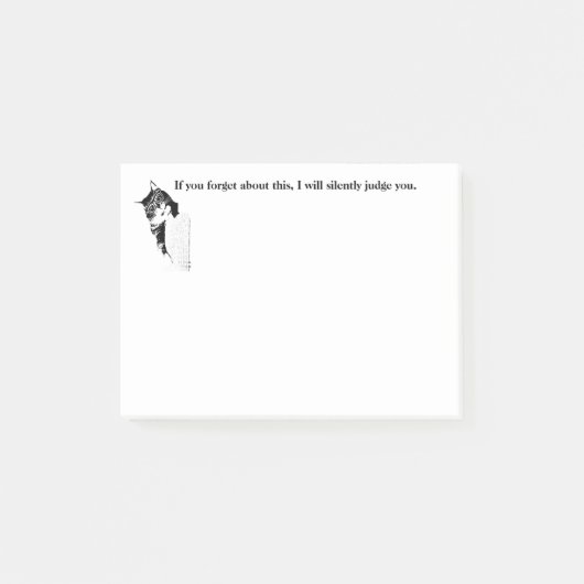 Hipster Kat zal je beoordelen Post-it® Notes (Voorkant)