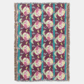 Hipster Kerst Flamingo Palm Vakantie Scène Deken (Voorkant Verticaal)