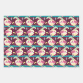 Hipster Kerst Flamingo Palm Vakantie Scène Inpakpapier Vel (Voorkant)