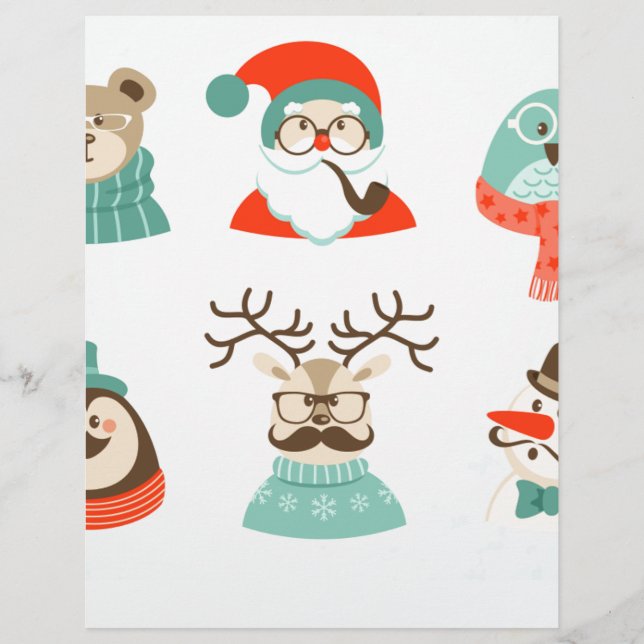 hipster kerst santa (Voorkant)