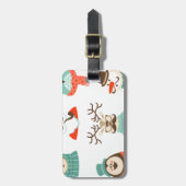 hipster kerst santa bagagelabel (Voorkant verticaal)