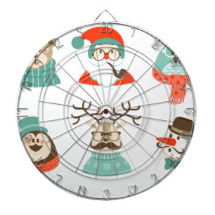 hipster kerst santa dartbord