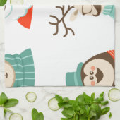 hipster kerst santa theedoek (Gevouwen)