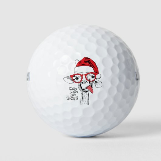 Hipster-kerstGiraffe | FEESTDAGEN Golfballen (Voorkant)