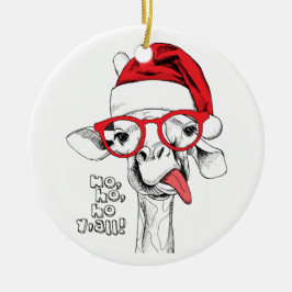 Hipster-kerstGiraffe | FEESTDAGEN Keramisch Ornament