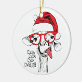 Hipster-kerstGiraffe | FEESTDAGEN Keramisch Ornament (Links)
