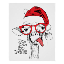 Hipster-kerstGiraffe | FEESTDAGEN Perfect Poster
