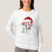 Hipster-kerstGiraffe | FEESTDAGEN T-shirt (Voorkant)