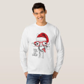 Hipster-kerstGiraffe | FEESTDAGEN T-shirt (Voorkant volledig)