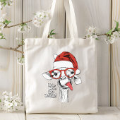 Hipster-kerstGiraffe | FEESTDAGEN Tote Bag