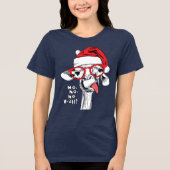 Hipster-kerstGiraffe | FEESTDAGEN Tri-Blend Shirt (Voorkant)
