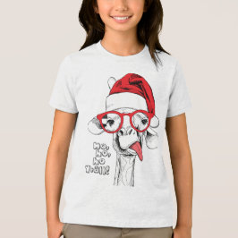 Hipster-kerstGiraffe | FEESTDAGEN Tri-Blend Shirt