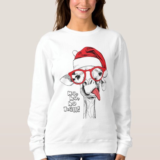 Hipster-kerstGiraffe | FEESTDAGEN Trui (Voorkant)