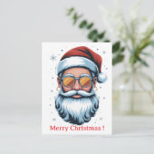 Hipster Kerstman  Briefkaart (Staand voorkant)
