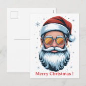 Hipster Kerstman  Feestdagenkaart (Voorkant / Achterkant)
