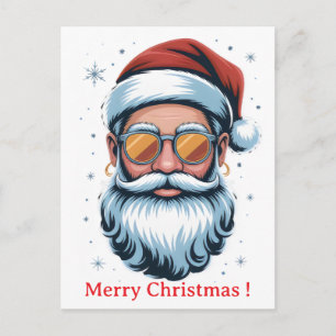 Hipster Kerstman Feestdagenkaart