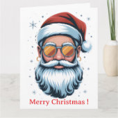 Hipster Kerstman Kaart (Voorkant)
