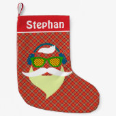 Hipster Kerstman Kerst Sok Kleine Kerstsok (Voorkant)