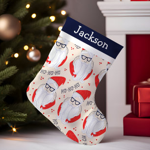 Hipster Kerstman Monogram Kleine Kerstsok