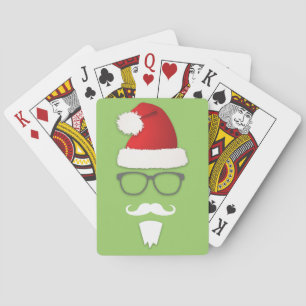 Hipster Kerstman Pokerkaarten