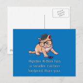 Hipster Kitten Briefkaart (Voorkant / Achterkant)