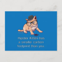 Hipster Kitten Briefkaart
