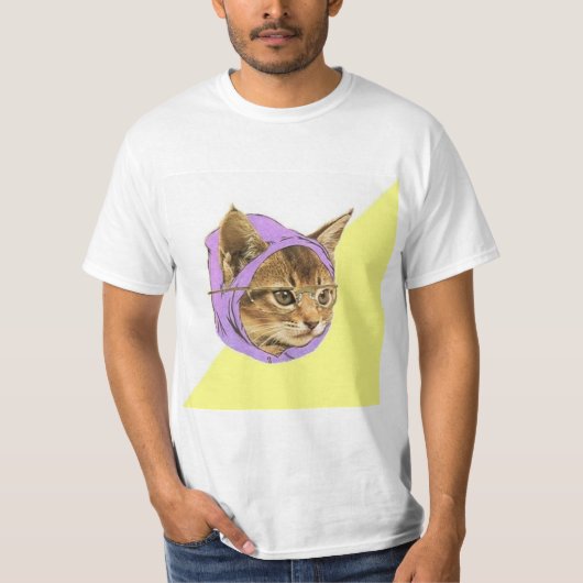 Hipster Kitty Cat Advice Animal Meme T-shirt (Voorkant)