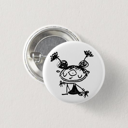 hipster lakshmi ronde button 3,2 cm (Voorkant /achterkant)
