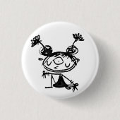 hipster lakshmi ronde button 3,2 cm (Voorkant)
