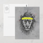 hipster leeuw briefkaart (Voorkant / Achterkant)