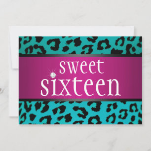Hipster Leopard Sweet Sixteen Kaart