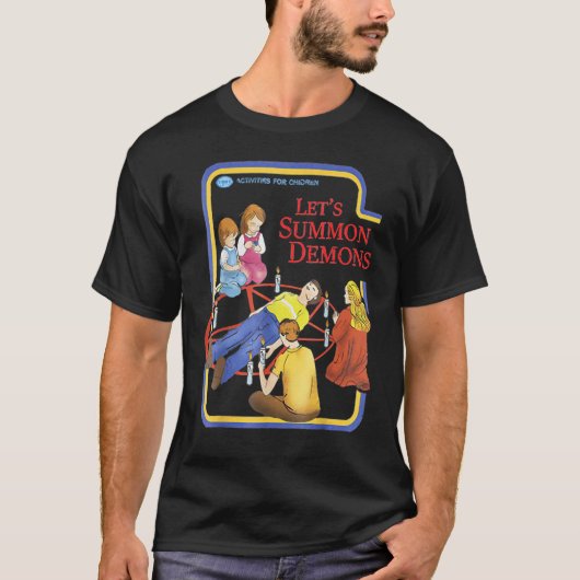 Hipster Let S Summon Demon Occult Halloween For Te T-shirt (Voorkant)
