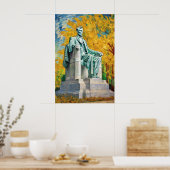 Hipster Lincoln schilderij Portret Van Gogh Schild Poster (Keuken)