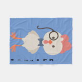 Hipster Little Mister Chicken Baby Boy Fleece Deken (Voorkant (Horizontaal))