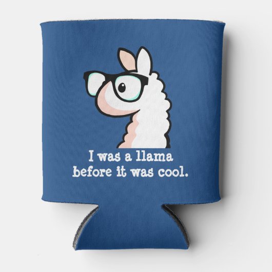 Hipster Llama Blikjeskoeler (Voorkant)