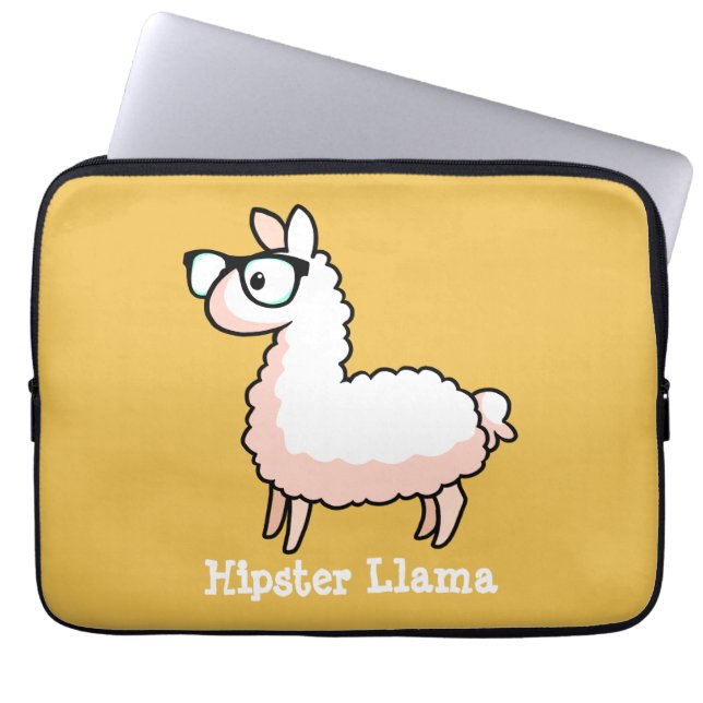 Hipster Llama Laptop Sleeve (Voorkant)