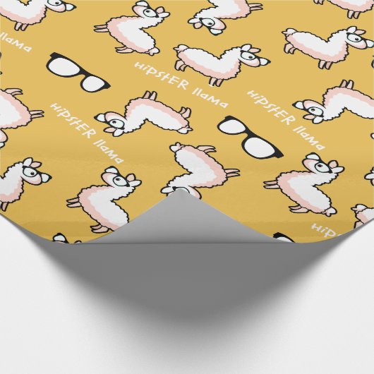 Hipster Llama Madness Cadeaupapier (Hoek)
