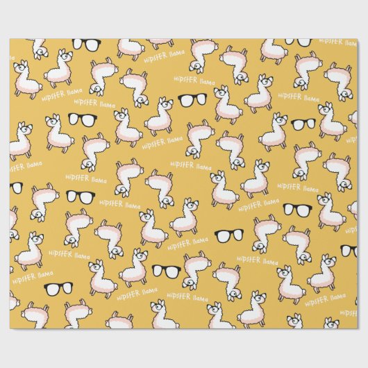 Hipster Llama Madness Cadeaupapier (Vlak)