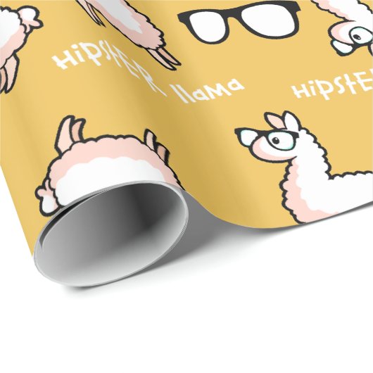 Hipster Llama Madness Cadeaupapier (Rol Hoek)