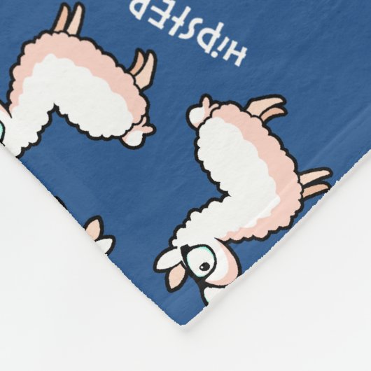 Hipster Llama Madness Fleece Deken (Hoek)