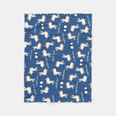 Hipster Llama Madness Fleece Deken (Voorkant)