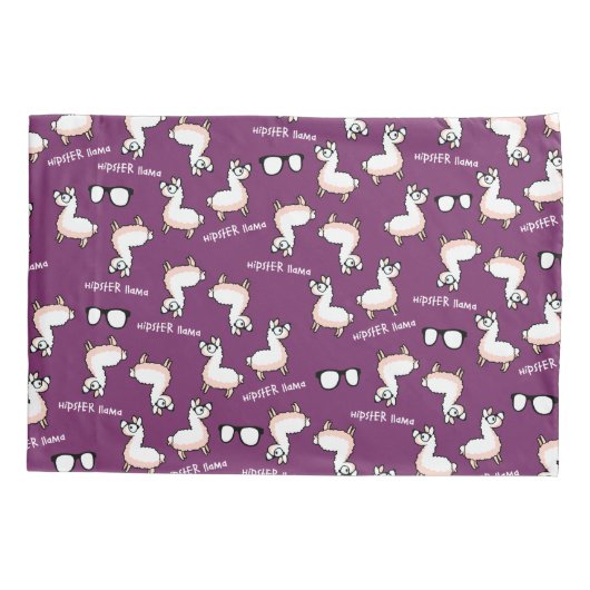 Hipster Llama Madness Kussensloop (Achterkant)