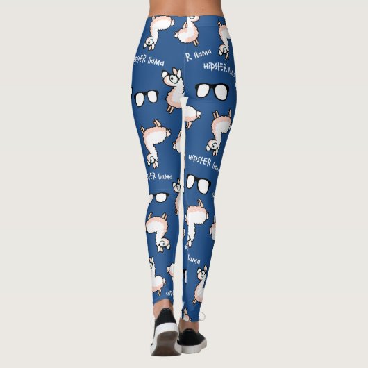Hipster Llama Madness Leggings (Achterkant)