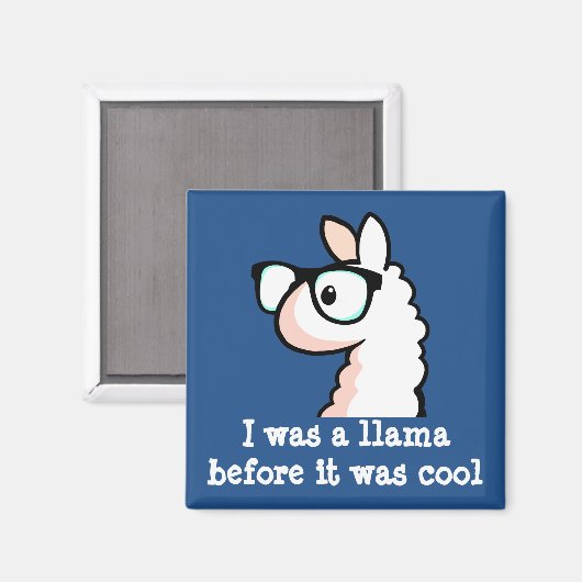 Hipster Llama Magneet (Voorkant / Achterkant)