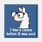Hipster Llama Magneet (Voorkant)