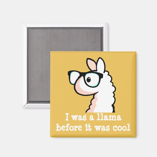 Hipster Llama Magneet (Voorkant / Achterkant)