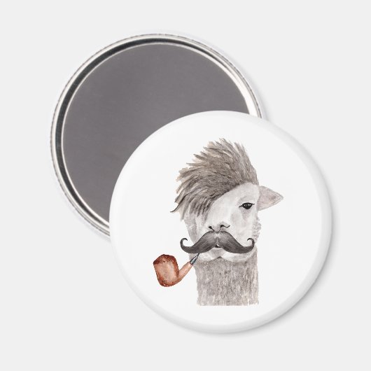 Hipster Llama Magnet (Voorkant / Achterkant)