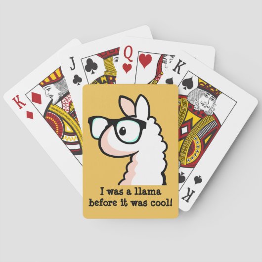 Hipster Llama Pokerkaarten (Achterkant)