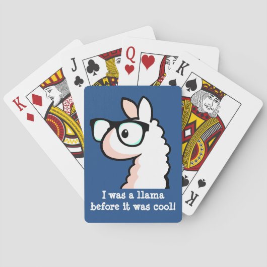 Hipster Llama Pokerkaarten (Achterkant)