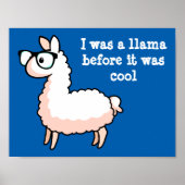 Hipster Llama Poster (Voorkant)